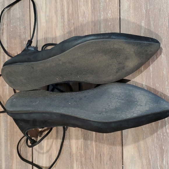 Steve Madden Eleanorr leather ankle wrap flats gladiator shoes sz 10 - Picture 9 of 10